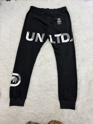 Ecko Unltd. Men's Black Jogger Sweatpants Logo Print Drawstring Pockets Size L