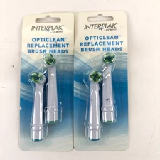 Lot of 2 Interplak Conair OptiClean Replacement Brush Heads: 4 Total Brand New