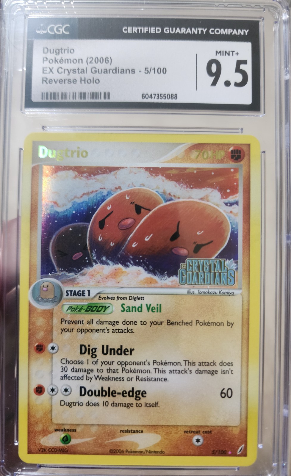 CGC 9.5 2006 Pokemon EX Crystal Guardians #5/100 DUGTRIO Reverse Holo Rare Card