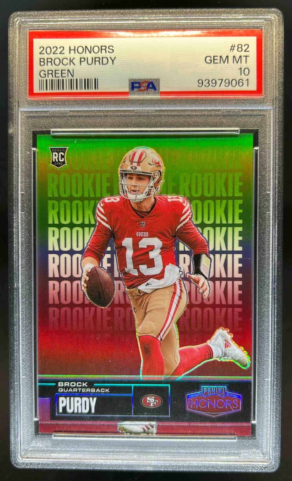 Brock Purdy Panini Honors #82 Green