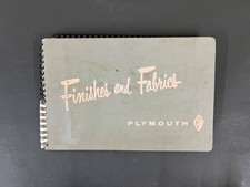 Original 1956 Plymouth Finishes And Fabrics Catalog Original 1956 Plymouth Finishes And Fabrics Catalog