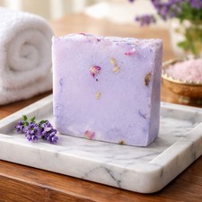 Homemade cranberry scented Organic Purple Handmade Body Bar Soap