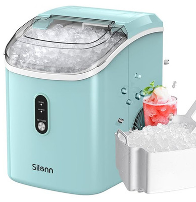 Silonn SLIM17G1 Nugget Ice Maker Countertop Pebble Ice Maker