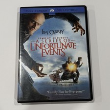 Lemony Snicket's A Series of Unfortunate Events DVD 2004 Full Screen Jim Carrey