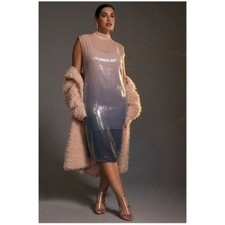 NWT Anthropologie Ombré Sequin Dress Size 2P