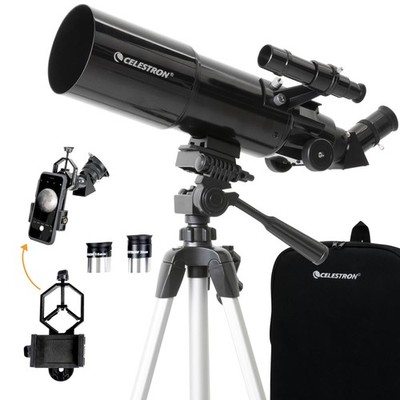 Celestron Travel Scope 80mm Telescope Kit with Backpack, Smartphone Adapter