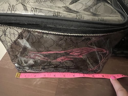 Clear Lauren Ralph Lauren Logo Cosmetic Bags Pouch Toiletry Travel 3 Pc - Picture 13 of 13