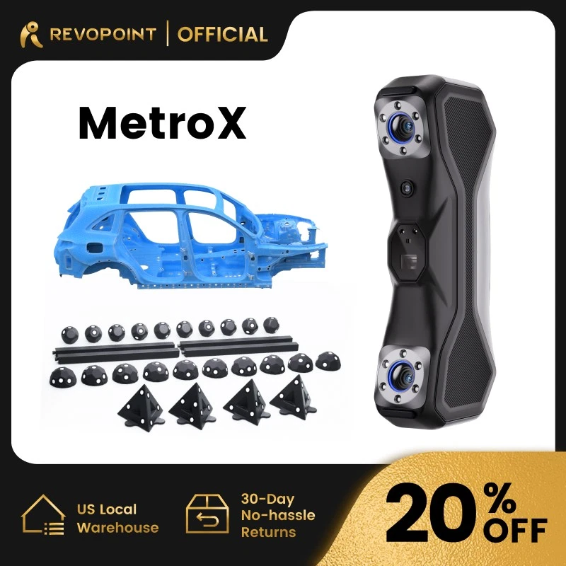 Escáner láser 3D Revopoint MetroX para impresión 3D 0,01 mm escaneo portátil diseñador CAD