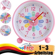 Kinderwecker Mädchen Analog Quarz ohne Ticken mit Licht und Snooze Funktion