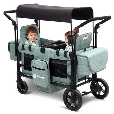Sekey Wagon Stroller for 2 Kids, Luxury 4-in-1 Stroller Wagon