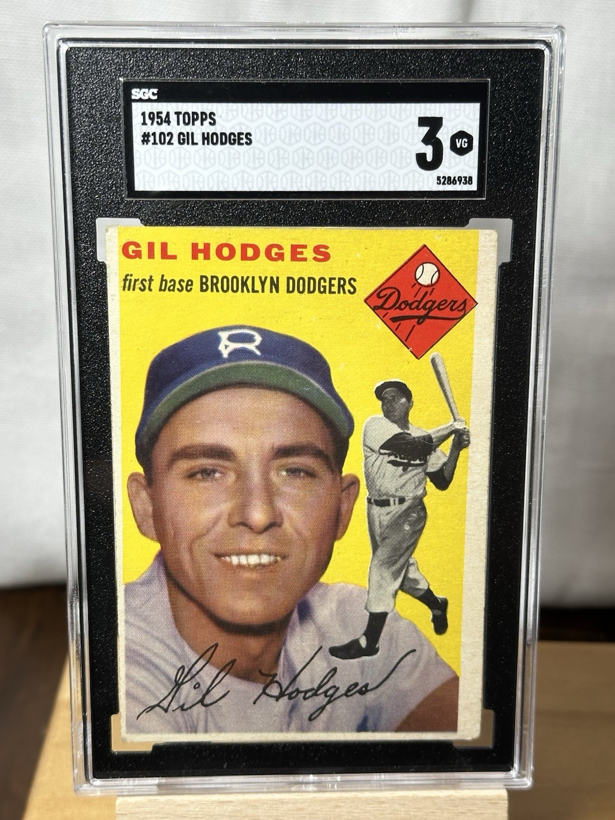 1954 Topps - Gil Hodges #102 SGC 3 Dodgers