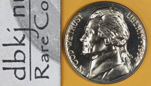 Photo of a 1954-P Jefferson Nickel Proof from an eBay listing that sold on Jul 18, 2026