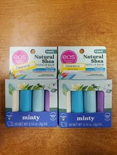 2 Packs of 4: eos Natural Shea Minty Lip Balm Variety Pack (0950) E15C