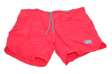 Vintage Laguna Swim Trunks Shorts Men's Size XL Mesh Logo Turquoise Red DAMAGED