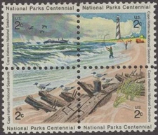 Scott# 1448-1451 US Stamps Block Of Four MNH Cape Hatteras 1972 Free 🚢Stock Pho