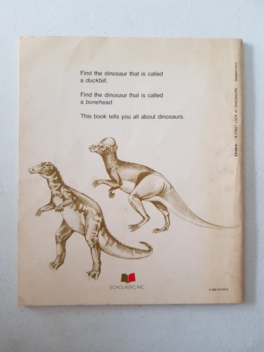 A First Look At Book - Dinosaurs 1982 PB Millicent Selsam Joyce Hunt - Bild 2 von 7