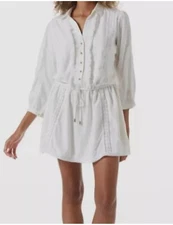 $239 Melissa Odabash Women's White Scarlett Cover-Up Dress Swimwear Size Large