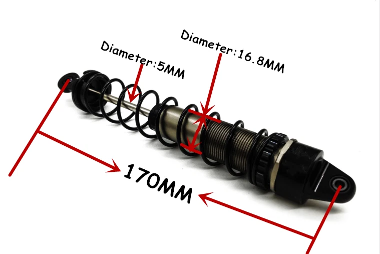 Aluminum Big Bore Shock (170MM) Assembled Oil-filled For HPI 1/8 SAVAGE A720 - Image 2 of 3