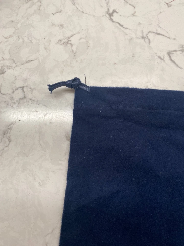 Bolso Prada Azul Marino Vellón Cuadrado Cordón Almacenamiento Cubierta Antipolvo 17" X 16.5" Foto 4 de 4