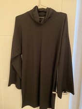 Pretty Little Thing Turtle Neck Ribbed Dress Black Women