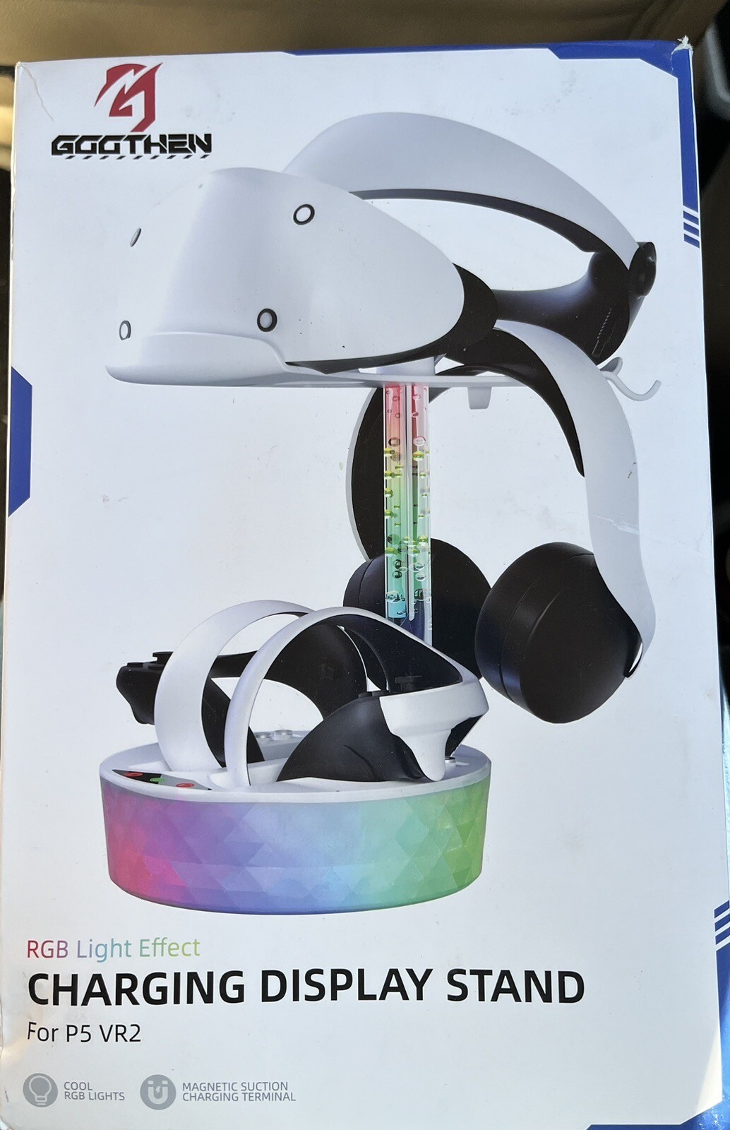 PS5 Indicator Light Charging Dock With RGB Light VR Headset Display Stand-image