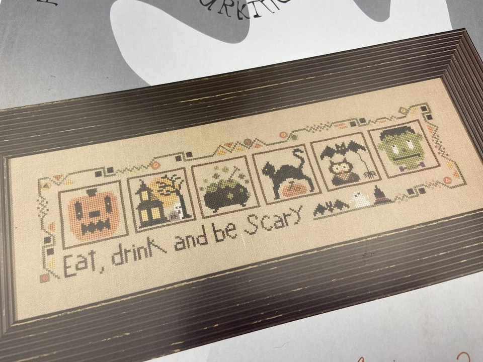 Heart In Hand Halloween Mornings Border Counted Cross Stitch Pattern 8P - Image 2 of 4