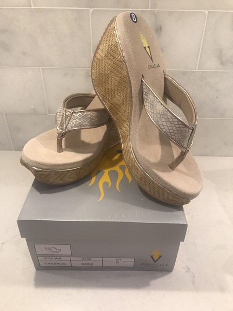 volatile snakeskin wedges