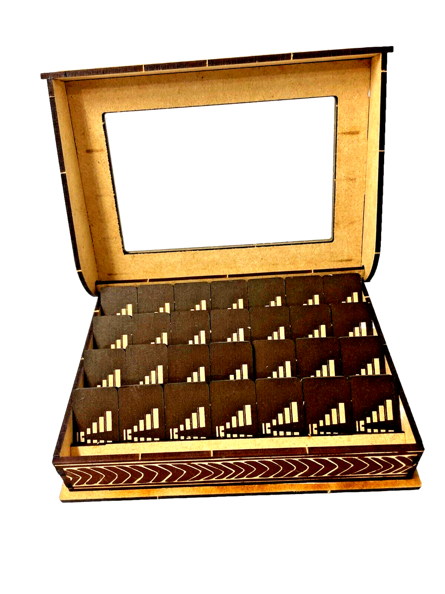 MAYAN DOMINO LUXURY EDITION w/ Original Wood Dominoes, Case