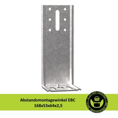 Simpson Strong Tie Abstandsmontagewinkel EBC 168x53x64x2,5 (25 Stück) EBC170/2.5