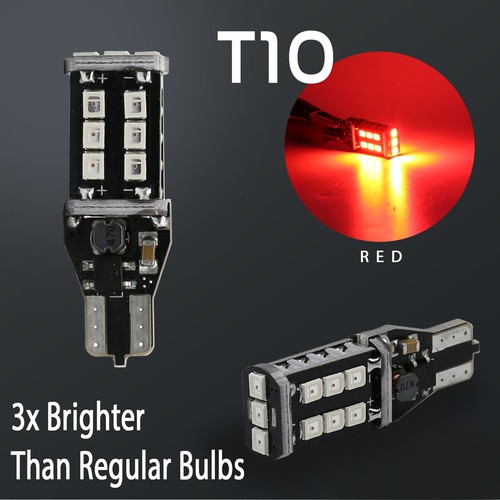 2X T10 60W High Power Chip LED Red 3RD Brake High Mount Stop Light Bulbs - Picture 4 of 7