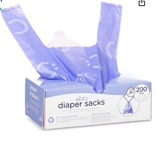 Ubbi Disposable Diaper Sacks, Lavender Scented, Easy-To-Tie Tabs, 200 Count. - Picture 2 of 5