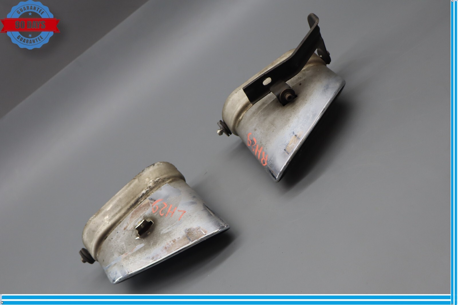 03-12 Bentley Continental GT GTC Exhaust Muffler Tips Left and Right Set Oem