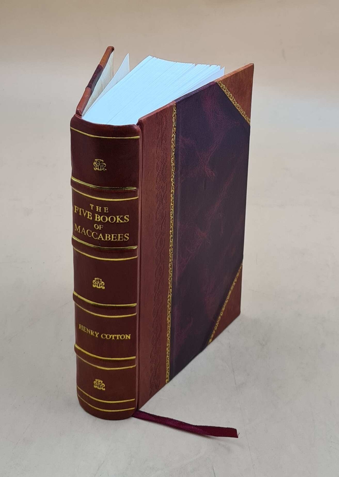 Leather Bound Five Books of Maccabees in English with Notes & Illustrations