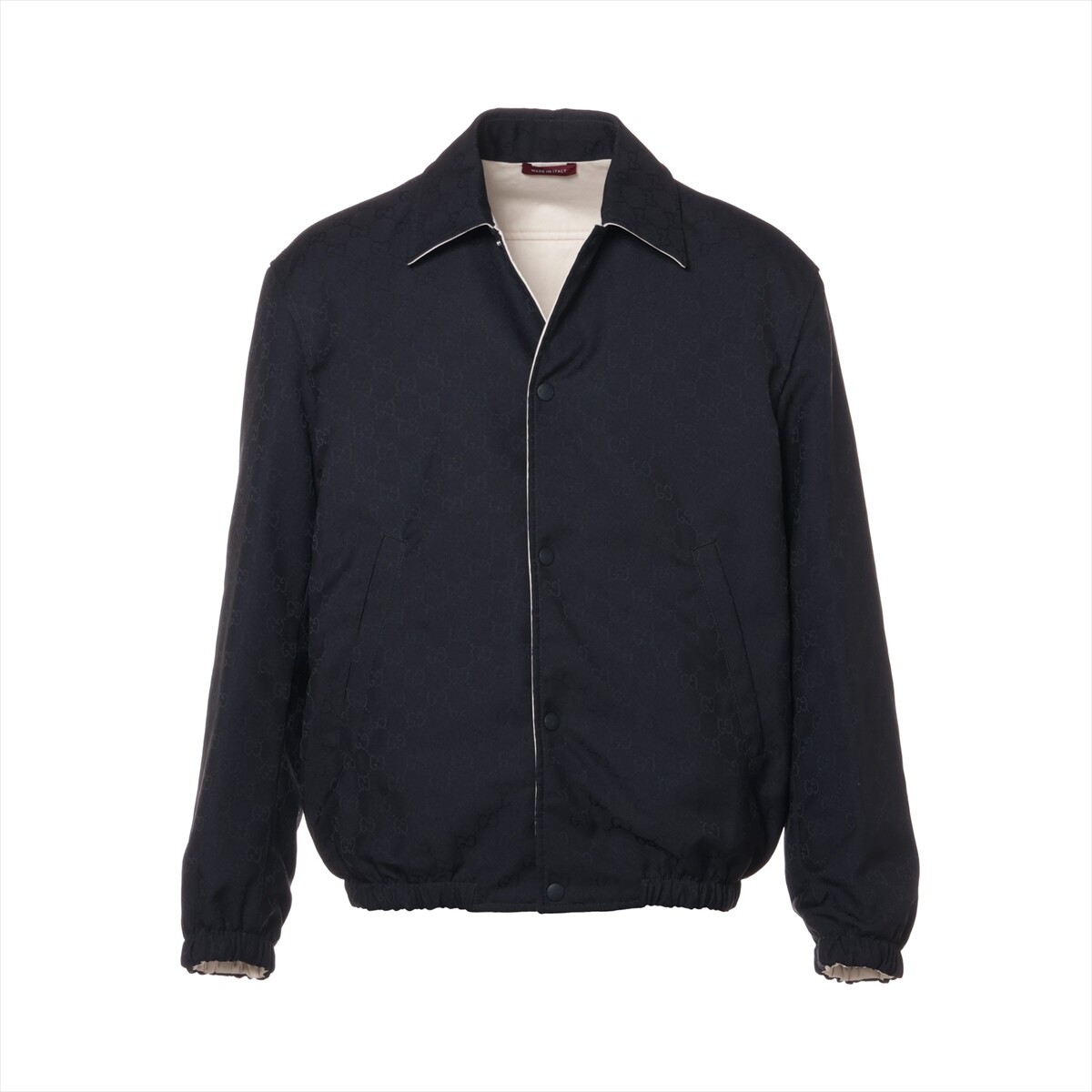 【新品未使用】GUCCI SPW BLOUSON BLUE/NAVY サイズ44 Neoprene zipped jacket with Web in dark blue | GUCCI® US