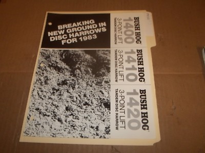 PY111) Bush Hog Sales Brochure 4 Pages - Year 1983 Disc Harrows