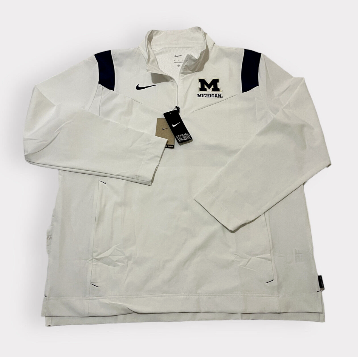 Nike Michigan Wolverines Football On-Field Sideline 1/4 Zip Jacket