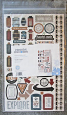 Creative Memories WANDERLUST Accessory Stickers -1 sheet 12"x7.5" -Travel
