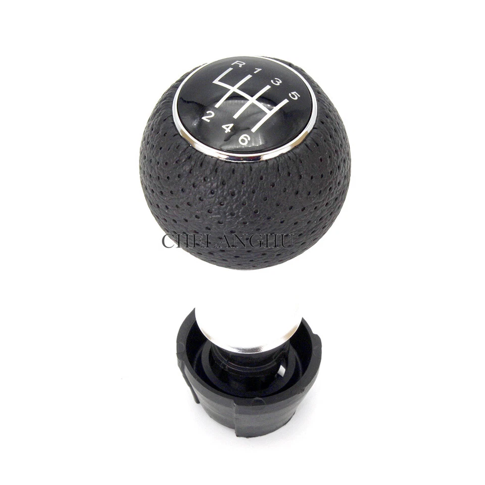 6 Speed Leather Gear Shift Knob For AUDI A1 A2 A3 A4 A5 A6 A7 A8 Q3 Q5 Q7 - Image 2 of 4