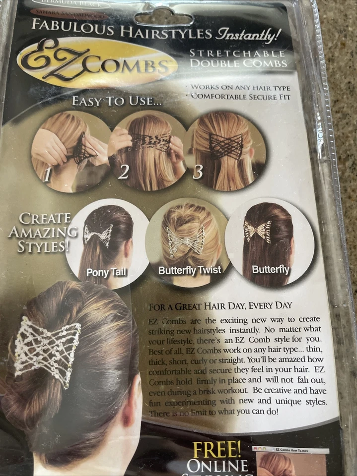 Peines dobles elásticos EZ. Plateado y Goldesh Brown Foto 2 de 4