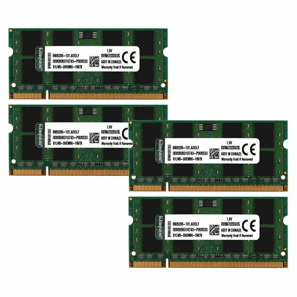20GB 16GB 8GB 4GB 2GB DDR2 667MHz KVR667D2S5/2G Laptop Memory SDRAM Kingston LOT - Image 4 of 4