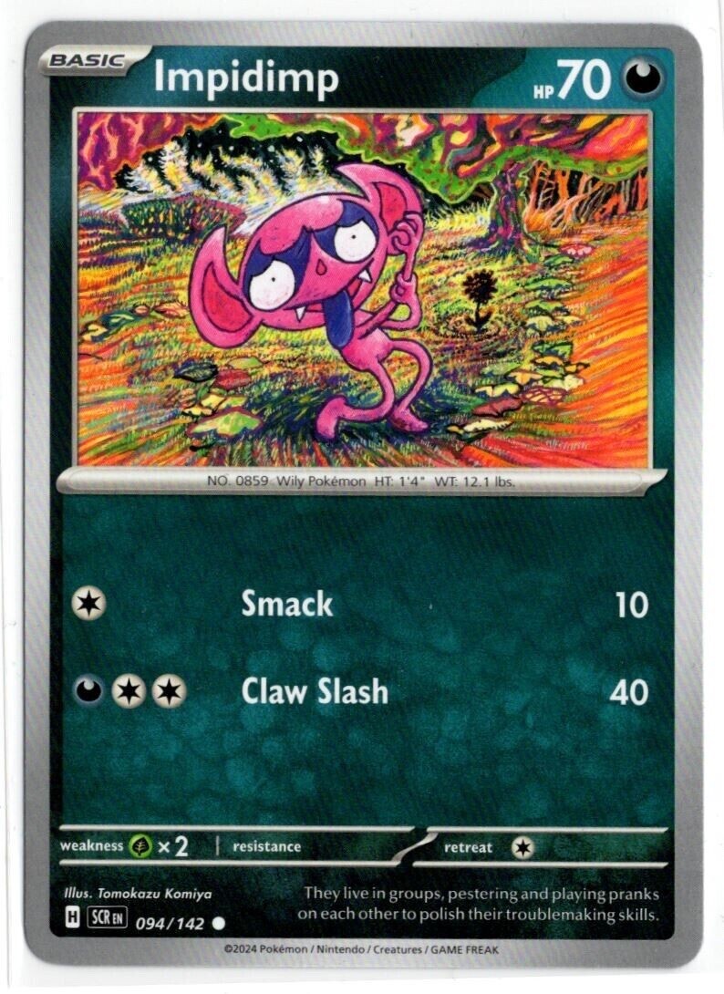 Pokemon - Impidimp - 094/142 - Stellar Crown - NM/M - NEW