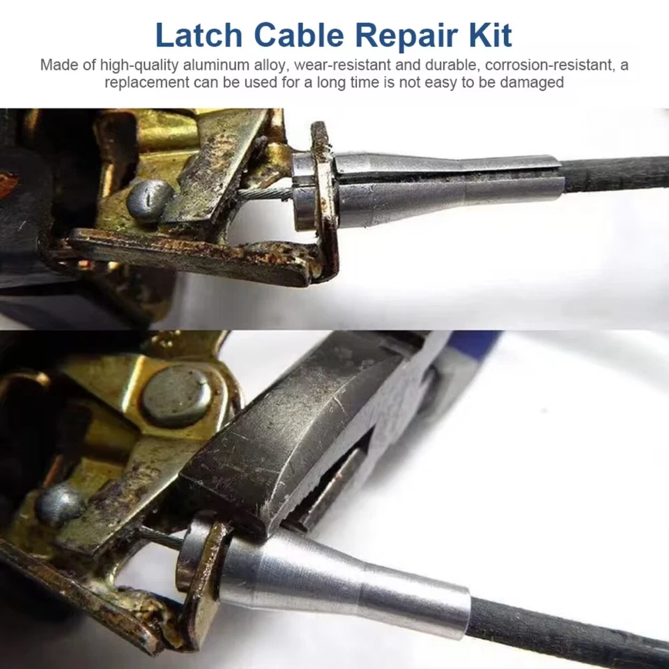 8 PCS Rear Door Latch Cable Repair Kit for Ford F150 F250 F350 Vans Extended Cab Foto 2 de 4
