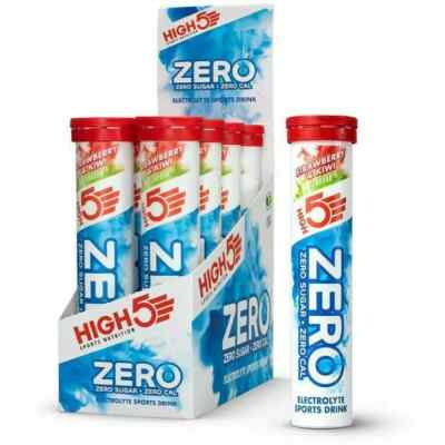 160 x HIGH 5 ZERO Hydration Electrolyte Run Cycling, 8 x 20 Tabs Strawberry Kiwi