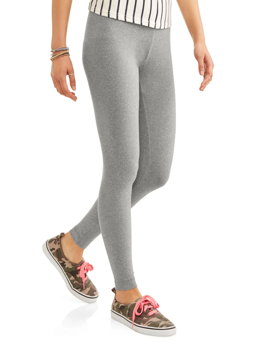 No Boundaries Junior Girls Gray Jersey Ankle Leggings Pants Size 3-5 Small