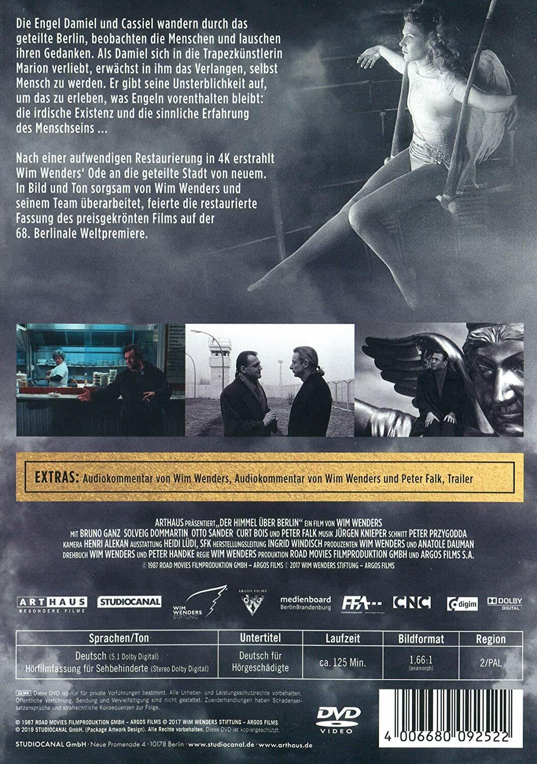 Thumbnail - Der Himmel Über Berlin Wim Wenders Bruno Ganz Digital Remastered Dvd