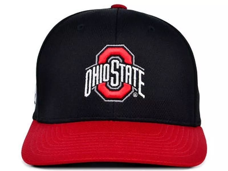 Ohio State Buckeyes Black/Scarlet Two Tone Reflex One Fit Cap/Hat
