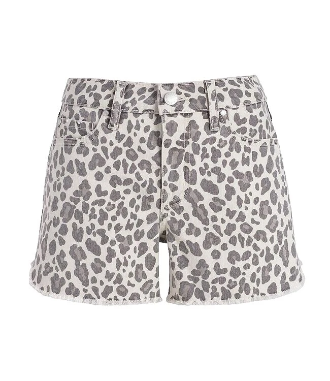 Mezcla de algodón pantalones cortos Multicolor Estampado de Animales para Mujer