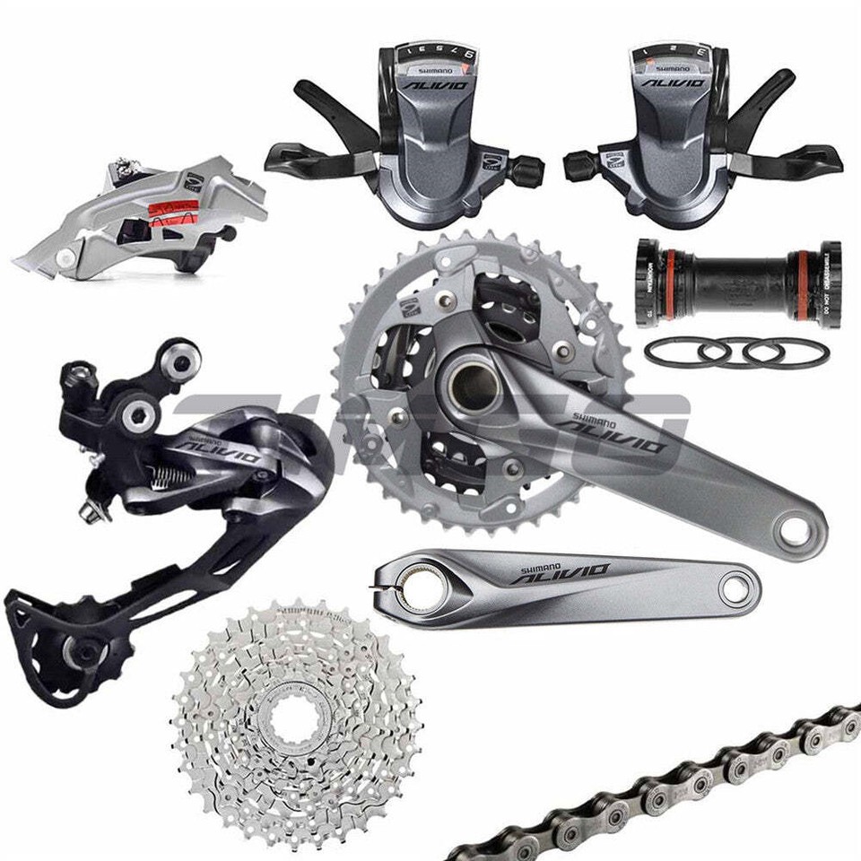 Shimano alivio sl-m4000 shifter 3x9-speed grijs fietsversnellingen