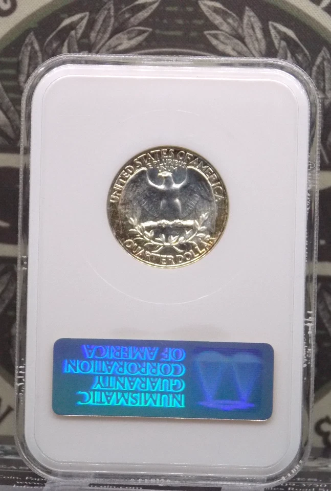 Cuarto de plata 1942 Washington Proof 25c NGC PF64 #020 antiguo fatty ECC&C, Inc. Foto 4 de 4