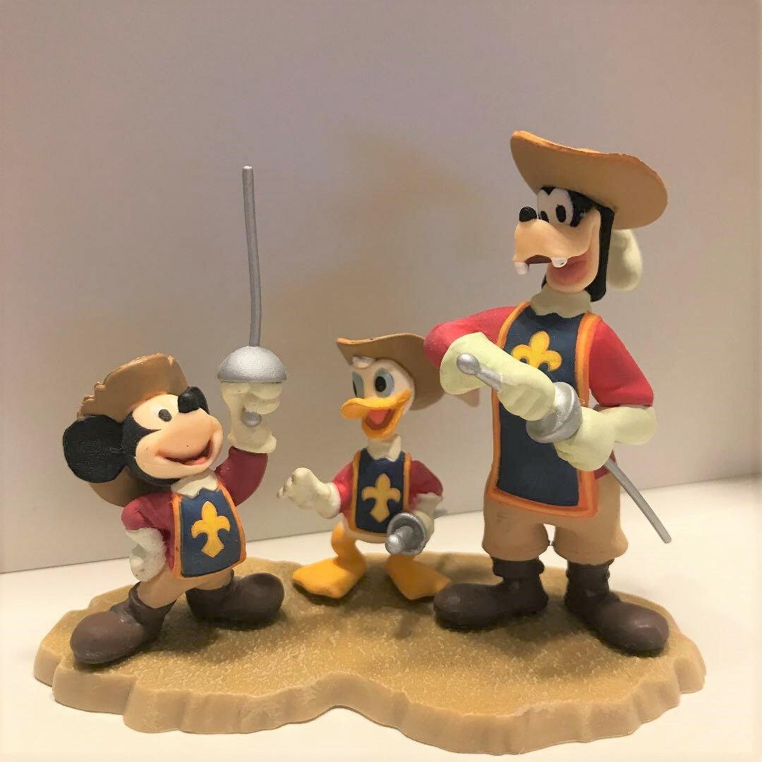 Disney The Three Musketeers Mickey Donald Goofy Figure Figurine